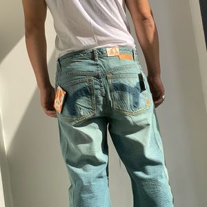 Men's Five Pointz Indigo Vintage Washed Denim Pants